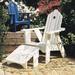 Uwharrie Chair Original Wood Adirondack Chair in Red | 45.5 H x 33 W x 36 D in | Wayfair 1011-042-Distressed