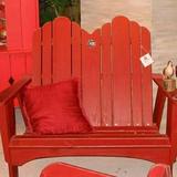 Uwharrie Outdoor Chair Original Wood Garden Bench Wood/Natural Hardwoods in Green | 44 H x 50 W x 36 D in | Wayfair 1051-025-Wash
