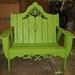 Uwharrie Outdoor Chair Veranda Garden Bench Wood/Natural Hardwoods in Red | 44.5 H x 34.5 W x 38 D in | Wayfair V051-042-Wash