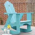 Uwharrie Chair Original Wood Rocking Adirondack Chair in Yellow | 45 H x 33 W x 38 D in | Wayfair 1012-075-Wash