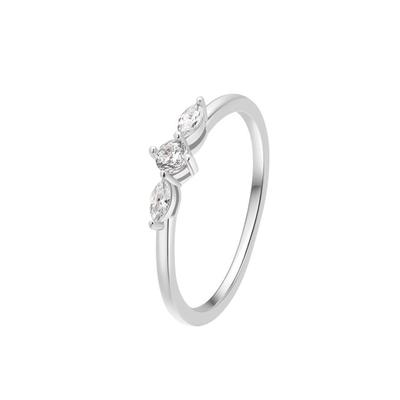 Hey Happiness Schmaler Nexus-Ring aus 925er Sterlingsilber rosevergoldet 52 Hellbraun Damen Image