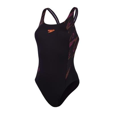 Speedo - "Hyperboom" Badeanzug Halboffener Rücken für Damen (Schwarz) Image