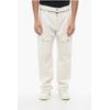 Straight Fit Cargo Jeans mit Reißverschlussdetail 22 cm in Weiß