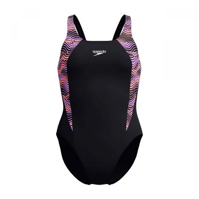 Speedo - "Hyperboom" Badeanzug Halboffener Rücken für Damen (Schwarz) Image