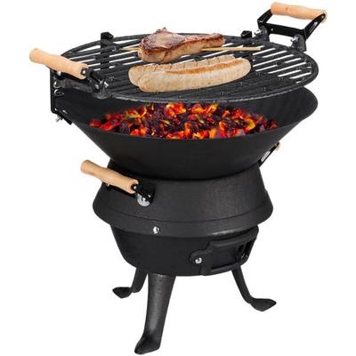 relaxdays Grillfass Gusseisen
