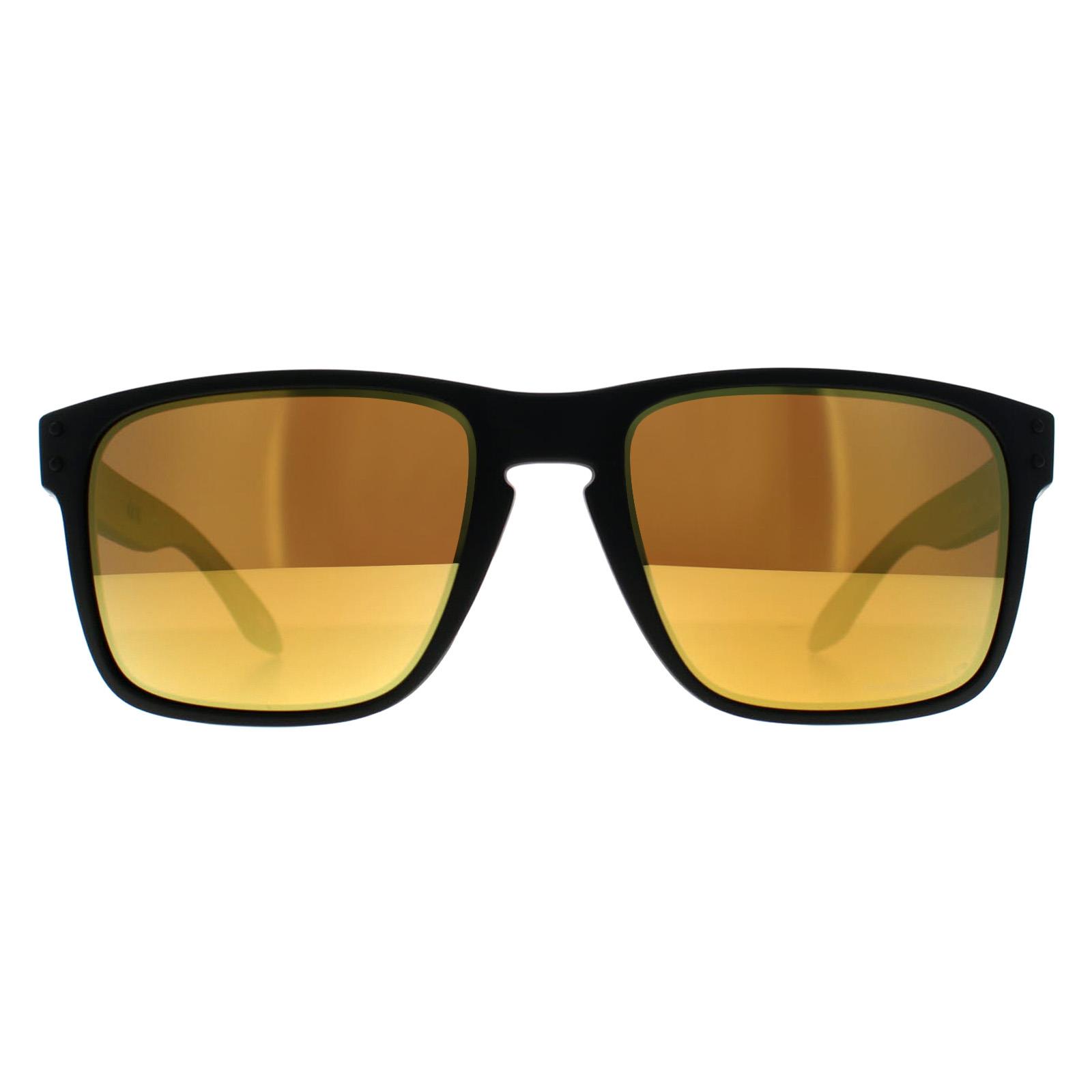 Oakley Holbrook XL OO9417-23 matt schwarz prizm 24k polarisierte Sonnenbrille Image