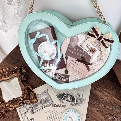 Lolita Love Heart Ita Bag Sweet Cute Kawaii Sac Femme Shoulder Bags for Woman Fashion Personality Bolsos De Mujer Bolso