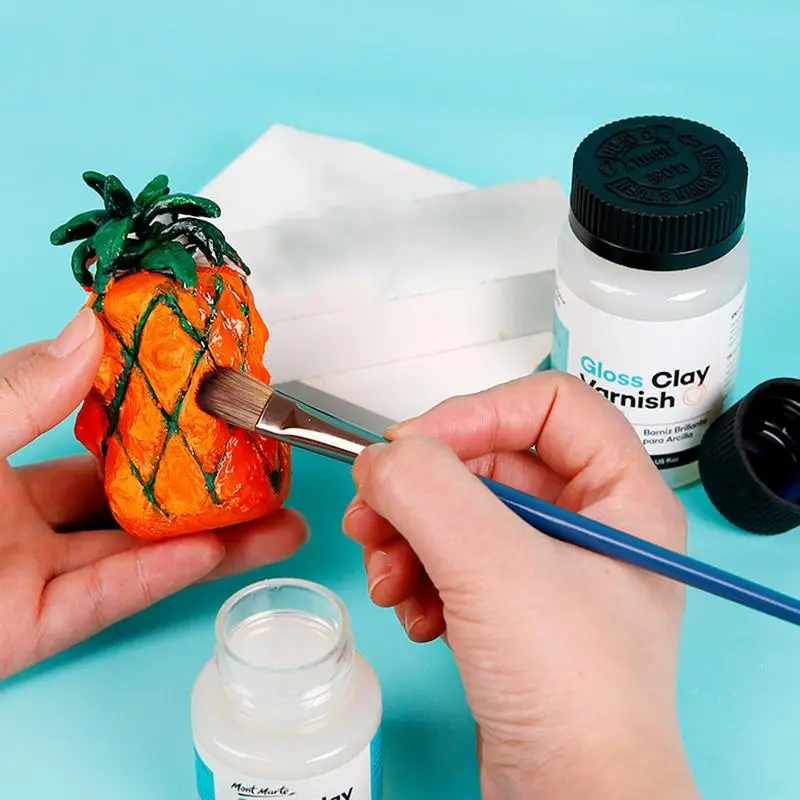 120 ml Hochglanz-Tonlack, lufttrockener Ton-Dichtstoff, wasserfester Acryl-Lack für die Wartung von Keramik, Ölgemälden und Holz