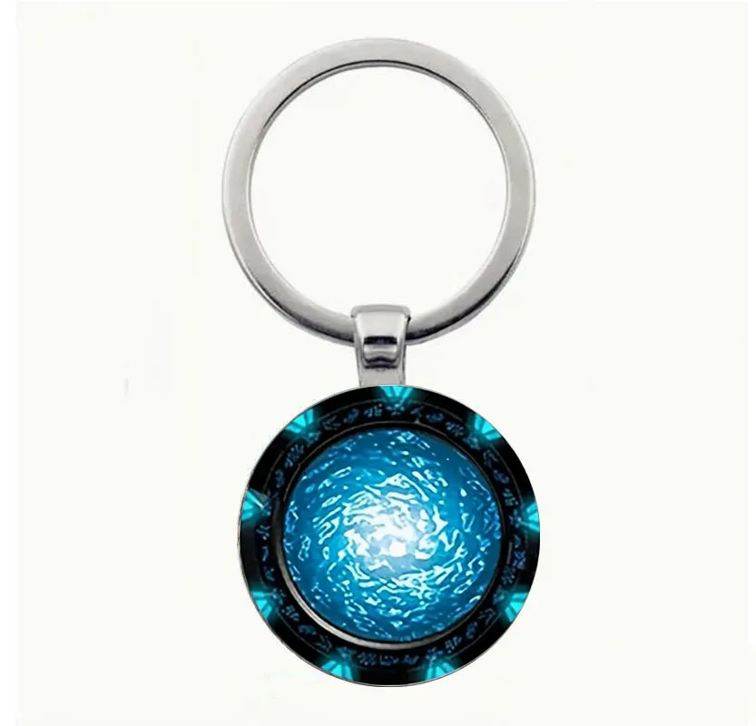 Stargate Atlantis Schlüsselanhänger – Modisches Science-Fiction-Design, Zinklegierung, konvexer Glaskreis, perfekt für Taschen- und Autoschlüsseldekoration, Image