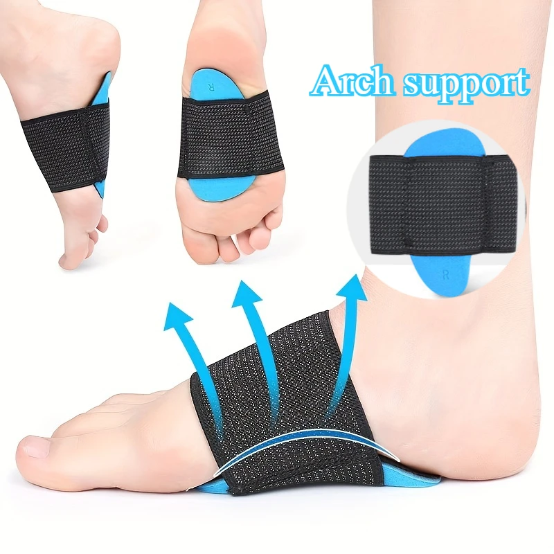 EVA-Sport-Fußkissen, halbe Einlegesohle, innen und außen, acht Korrektur, für Männer und Frauen, Plattfuß, Fußgewölbeunterstützung für Erwachsene Image