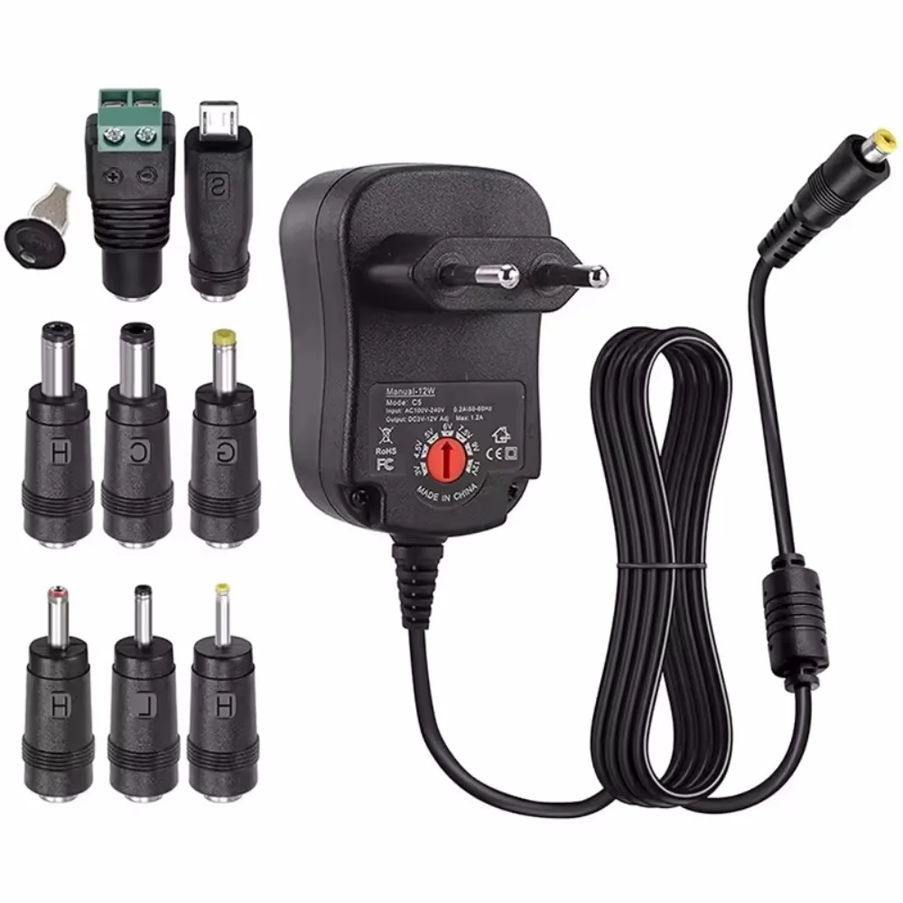 3V 4,5V 5V 6V 7,5V 9V 12V 2A/2,5A AC/DC Adapter US/EU Einstellbare Netzteile USB Universal Ladegerät Schalter Netzteil Image