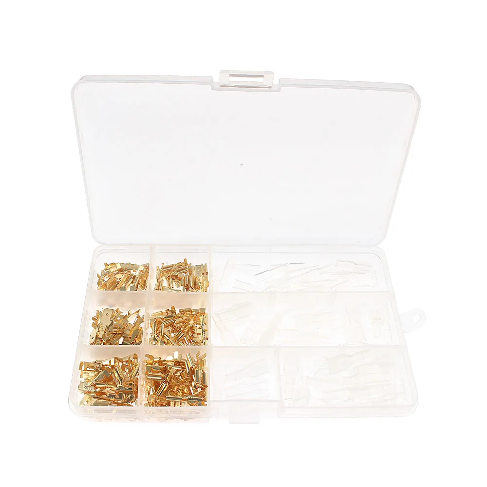270 Stück isolierte männlich-weibliche Drahtverbinder 2,8/4,8/6,3 mm Crimpklemmen Dichtung elektrische Drähte Steckverbinder Sortiment Kit Image