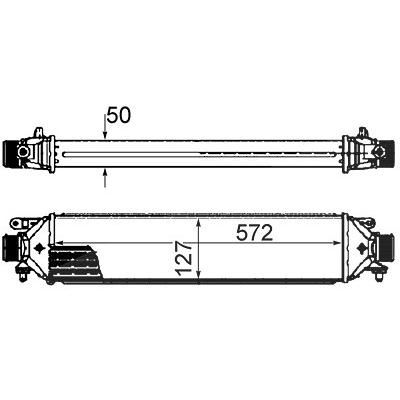 Mahle Ladeluftkühler [Hersteller-Nr. CI427000S] für Abarth, Alfa Romeo, Chrysler, Fiat, Lancia, Opel, Vauxhall Image