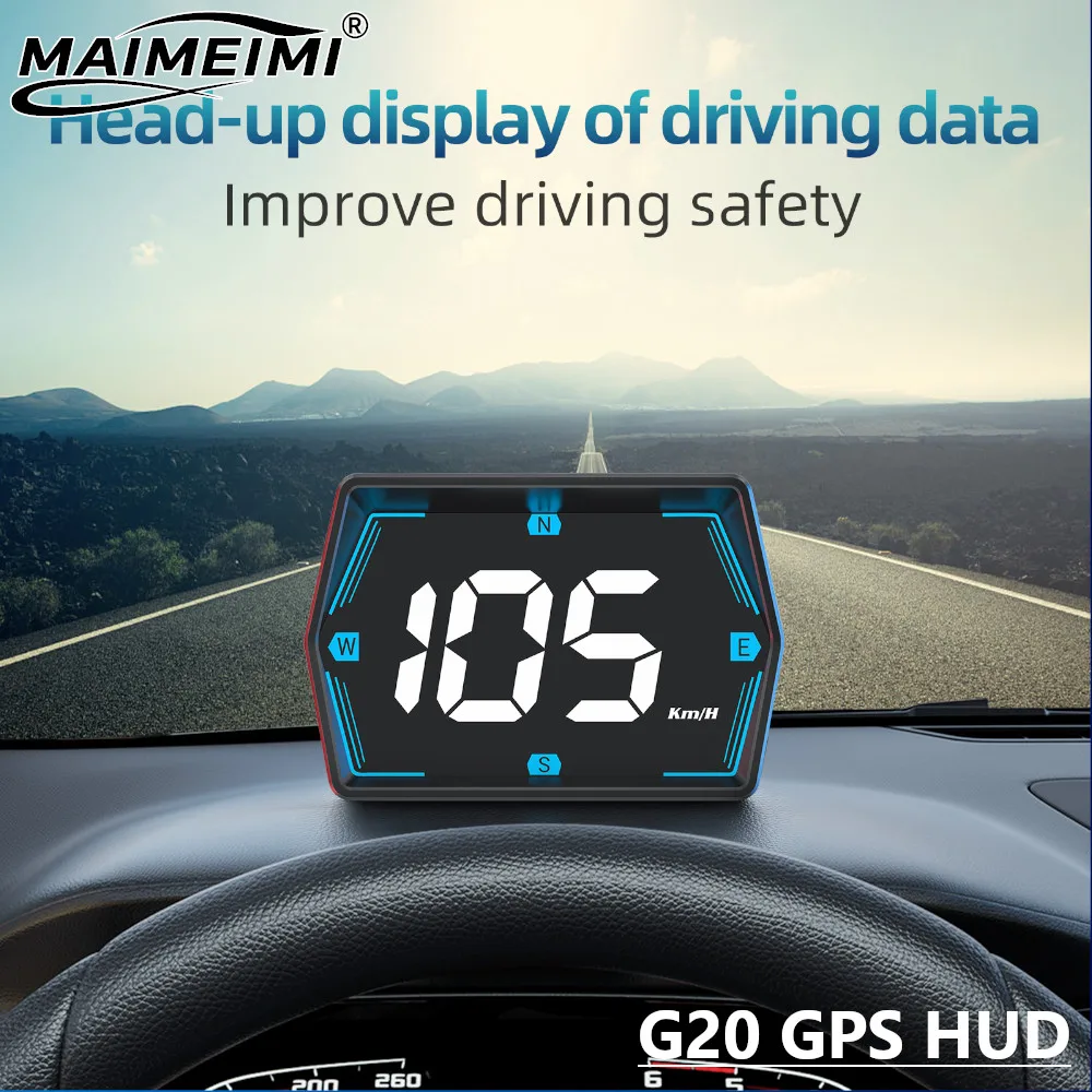 GPS HUD G20 Auto Digital Tacho Head-up Display Geschwindigkeit Meter Mph Kmh Kompass Mit Sicherheit Übergeschwindigkeit Alarm Für Alle Autos Image
