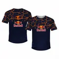 T-shirt de moto Red Bull pour hommes, T-shirt à manches courtes imprimé en 3D de grande taille à la mode pour hommes, cyclisme de course Red Bull pour hommes
