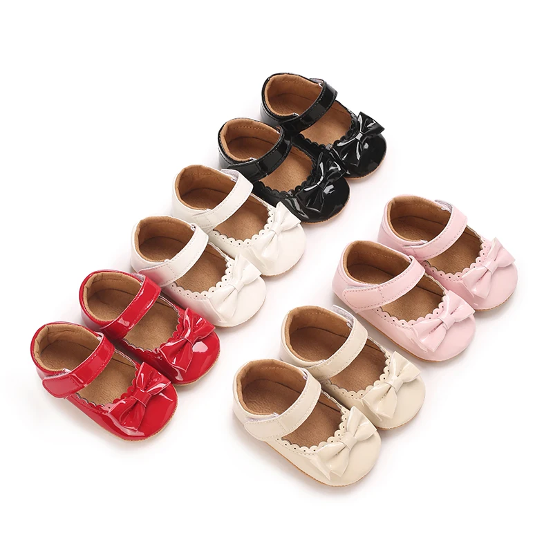 Entzückende süße Mary Jane-Schuhe für Babys und Kleinkinder, Partykleid-Schuhe, weiche Sohle, rutschfeste Lernschuhe für drinnen und draußen