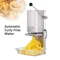 Macchina per patatine fritte elettrica commerciale Macchina automatica per patatine fritte ricci Robot da cucina in acciaio inossidabile 100 kg / h
