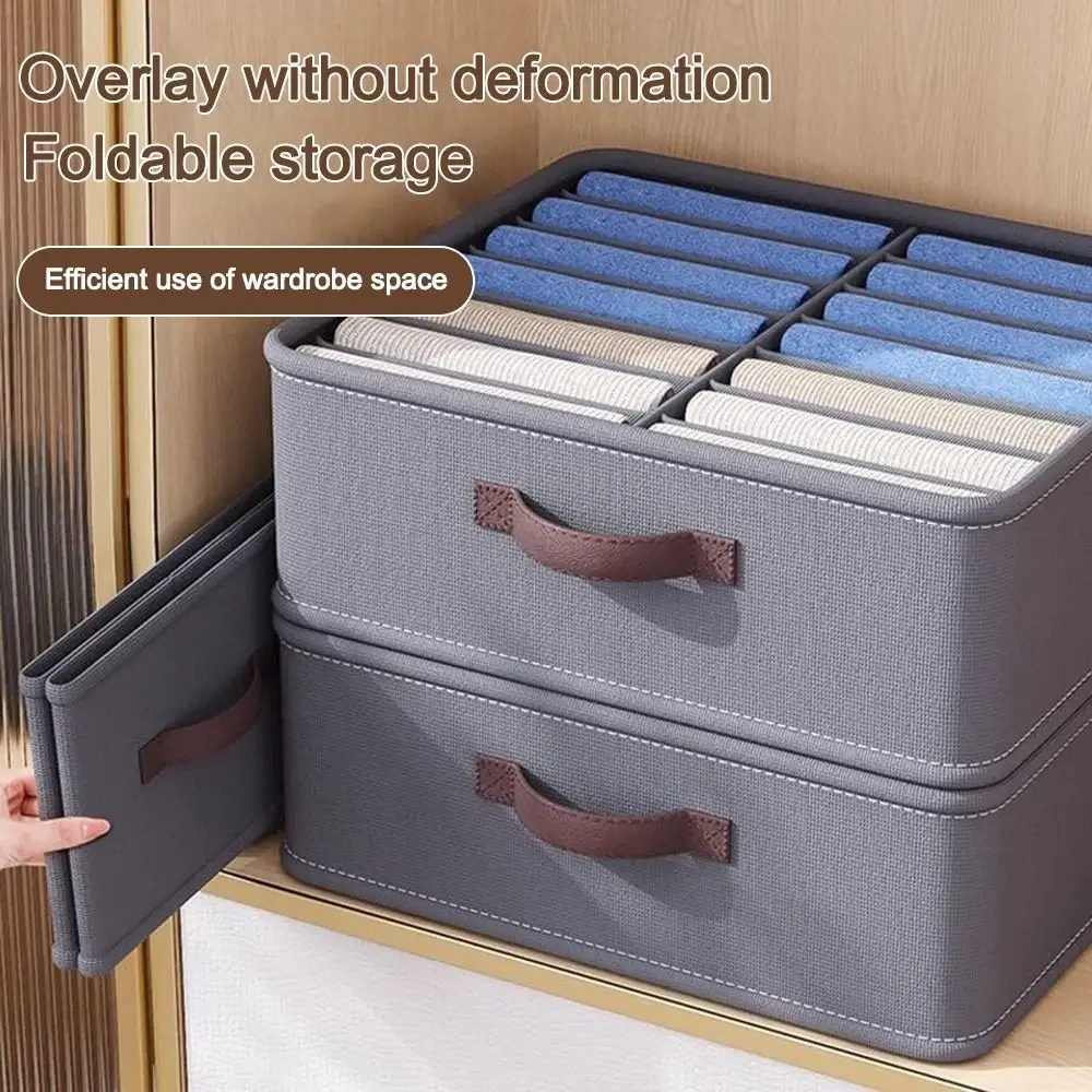 14/16/24 Grids Kleiderschrank Kleidung Lagerung Organizer Hemd Kleiderschrank Organisatoren Verdickte Hosen Lagerung Box Faltbare Schublade Organizer