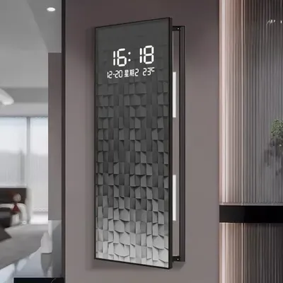 Nordic Stil Digitale Uhr Wand Kunst Ästhetische Einzigartige Leuchtende Moderne Digitale Uhr Wohnzimmer Orologio Da Parete Wohnkultur