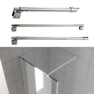 Stainless Steel Shower Screen Support Bar Arms Adjustable Telescopic Pole For Shower Glass Door Fixed Rod Glass Panel