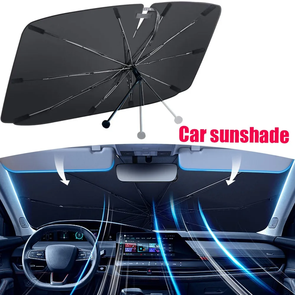 Automatischer Sonnenschutz, platzsparender Auto-Sonnenschutz, komplett schwarze Technologie, Nulllichtleckage, Armaturenbrettschutz, sofortige Kühlung Image