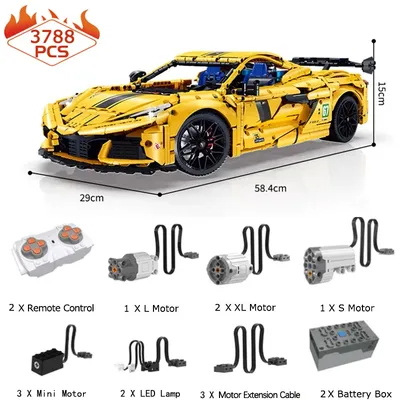 Technische Geschwindigkeit Sport Auto Baustein High-Tech Stadt Mechanische Racing Fahrzeug Modell Ziegel DIY Spielzeug Für Kind Geburtstag Geschenk MOC Image