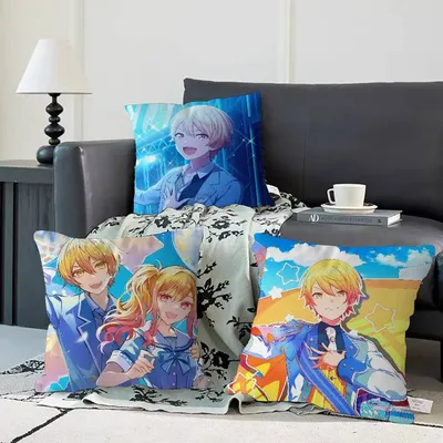 Game T-Tenma Tsukasa dekorativer Raumästhetik-Kissenbezug, Heimdekoration, Schlafzimmer, Sofa, Bett, Couch, Kissenbezug, 45 x 45 cm Image