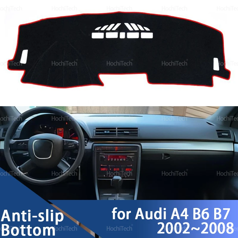 Auto Dashboard Abdeckung Vermeiden Licht Pad Instrument Plattform Abdeckung Matte Teppich Für Audi A4 B6 B7 2002 2003 2004 2005 2006 2007 2008 Image