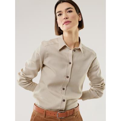 Walbusch Damen Aktiv Flanell Hemdbluse Beige Image