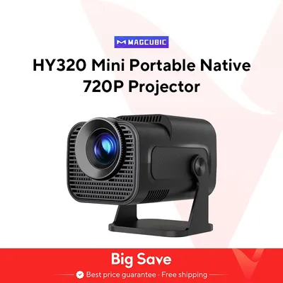Magcubic HY320 Mini New Native 720P Android 11 4K Projektor 300ANSI Wifi6 BT5.0 Cinema Outdoor Portable 180 ° Drehbarer Projektor Image