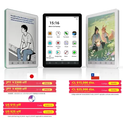 Bigme E-Book Reader B6, 6-Zoll-E-Ink-Elektronikbuch, 36-Level-Frontlicht, Android 14 OS integrierter Google Play, 4+64 GB Ereader Image