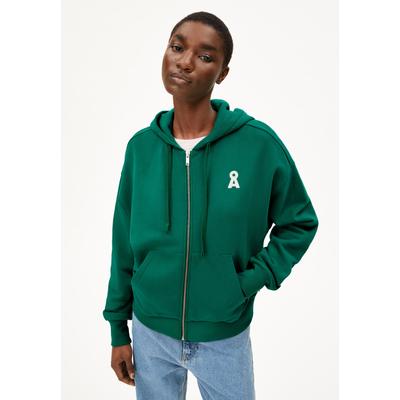 ICONIC Å RIXAMAA - Frauen Oversized Fit Sweatjacke - grün (Größe: L) Image