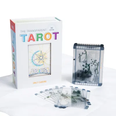 ‌Transparent Tarot Cards Divination Tool Collectible Layered Deck Unique Design For Spiritual Readers And Modern Collectors