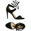 Bibi Lou Damen Sandale, Gr. 41, schwarz, Leder