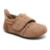 Hausschuh BISGAARD "casual wool", Kinder, Gr. 28, braun (camel), Wolle, klassisch, Schuhe, Klettschuh mit Lammwolle gefüttert, Größenschablone zum Download