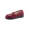 Hausschuh SCHAWOS, Damen, Gr. 37, rot (bordeaux), Textil, Schuhe
