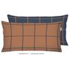 Kissenbezüge TOM TAILOR HOME "new bedroom, LARGE CHECK, 40x40cm oder 40x80cm", schwarz navy, rusty rot, B:40cm L:80cm, Flanell, Obermaterial: 100% Baumwolle, Kissenbezüge, mit Markenreißverschluss