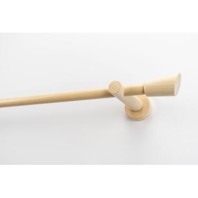 Gardinenstange GARESA "MOLIS", beige (natur), L:450cm Ø:20mm, Holzwerkstoff, Metall, Gardinenstangen, Vorhanggarnitur, verlängerbar, Wandmontage, Keil, ohne Ringe Image