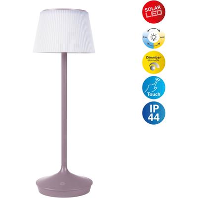 NÄVE LED Tischleuchte "Solarleuchte / Akkuleuchte "EMMI", lila (brombeer), Ø 13,00cm H: 38,00cm, Lampen, Solarbetrieb, Akkubetrieb, CCT, Berührungssensor, Akkutischleuchte Image