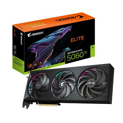GIGABYTE Grafikkarte "AORUS GeForce RTX 5060 Ti ELITE 16G Grafikkarte – 16 GB GDDR7, 128 Bit", eh13, Grafikkarten