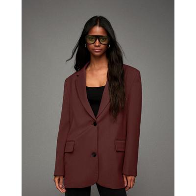 Bershka Oversized Blazer Women Xxs Red