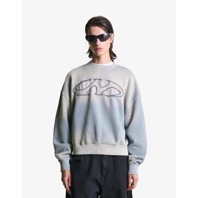 Bershka Oversize Faded-Effect Sweatshirt Men Xl Light Blue
