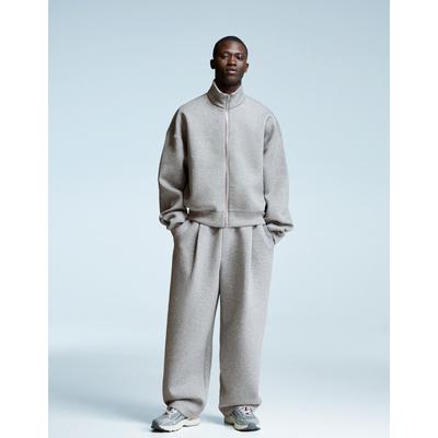 Bershka Zip Sweatshirt Men Xs Grey