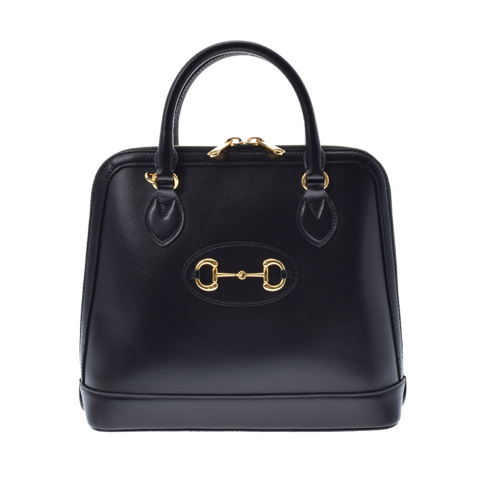 Gucci Bags | Gucci Top Calf Black Gg Handbag Horsebit Handbag Le | Color: Black | Size: Os