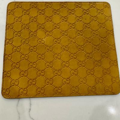 Gucci Tablets & Accessories | Gucci Mustard Yellow Embossed Leather Mouse Pad | Color: Yellow | Size: Os