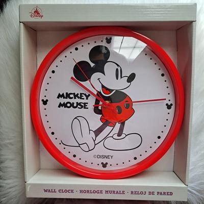 Disney Wall Decor | Disney Park Exclusive Mickey Mouse Battery Operated Red Wall Clock Authentic New | Color: Red | Size: Os