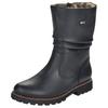 Winterstiefel REMONTE, Damen, Gr. 45, schwarz, Leder, unifarben, sportlich, Schuhe, Blockabsatz, Winterboots mit Falten am slouchy Schaft, schmale Form