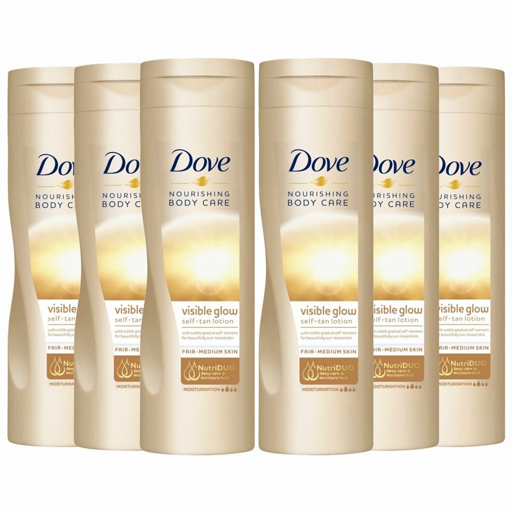 Dove Visible Glow Selbstbräunungs-Lotion Fair bis Medium 6 x 400ml Image