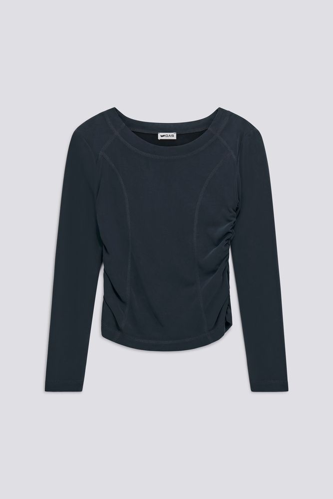 Damen schwarz ALPHA M/L Langarm-T-Shirt