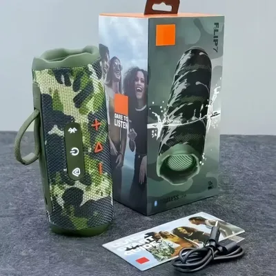 Flip 7 Portable Bluetooth Speaker High-power Subwoofer Outdoor IPX7 Waterproof Wireless Sound System Supports TWS TF USB Boombox